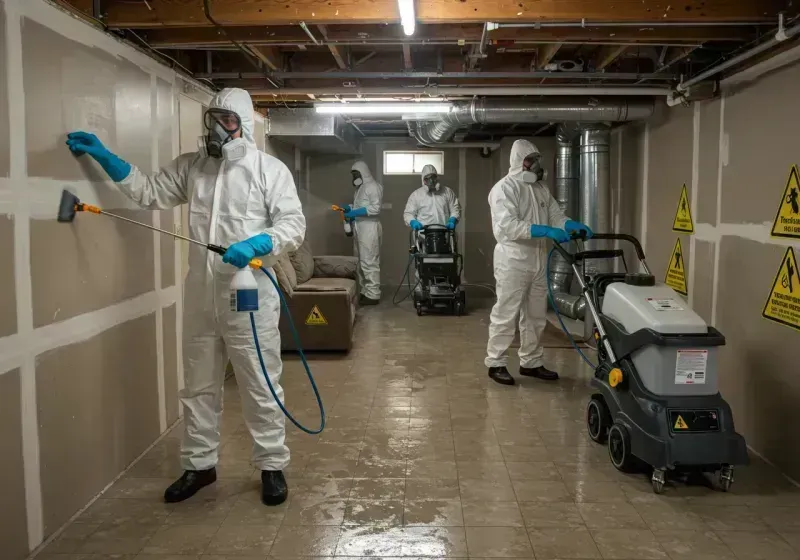 Basement Moisture Removal and Structural Drying process in Monroe North, WA